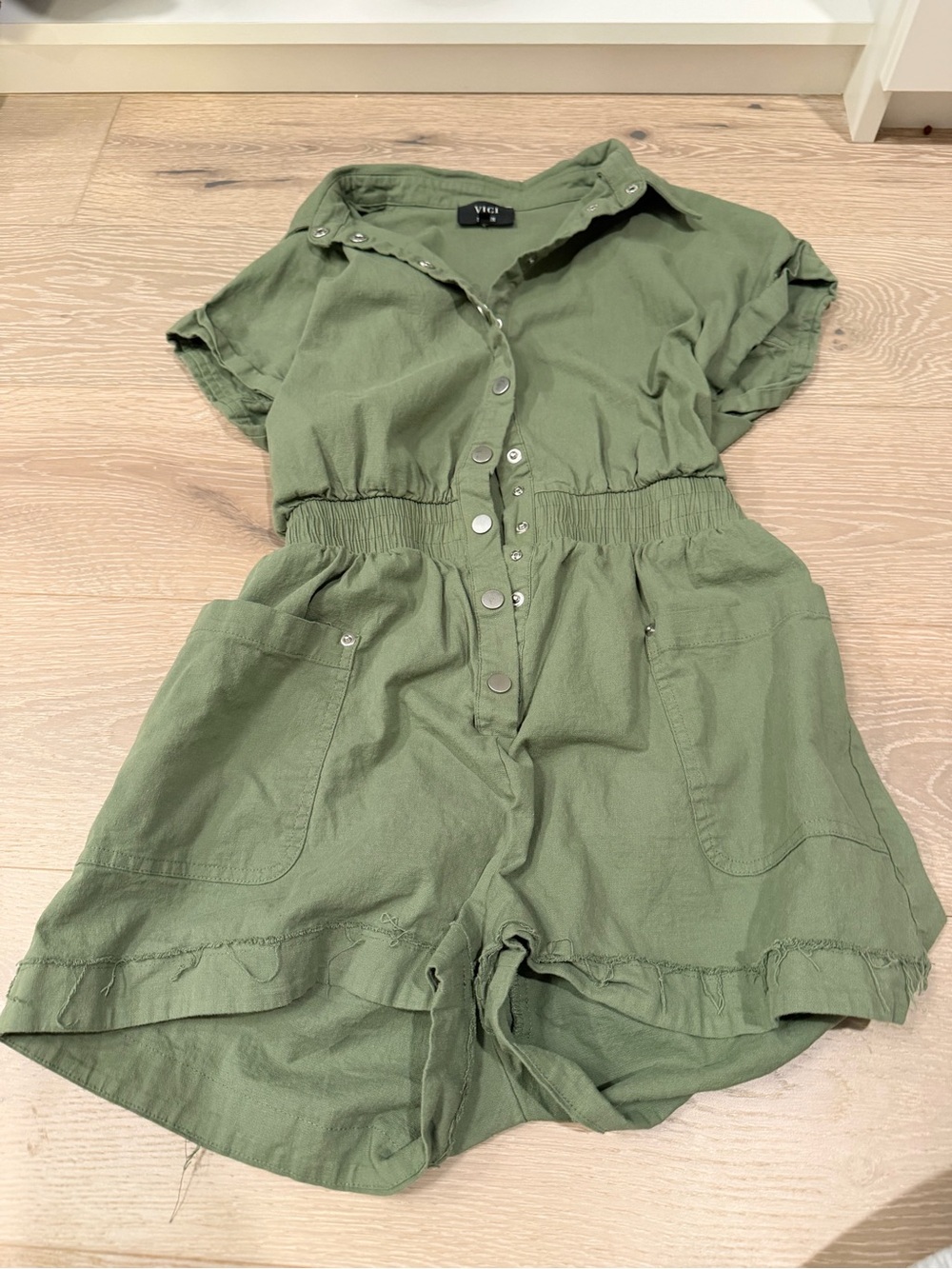 VICI Olive Green Sleeveless Jumpsuit